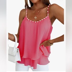 Pearl Trim Tank Top